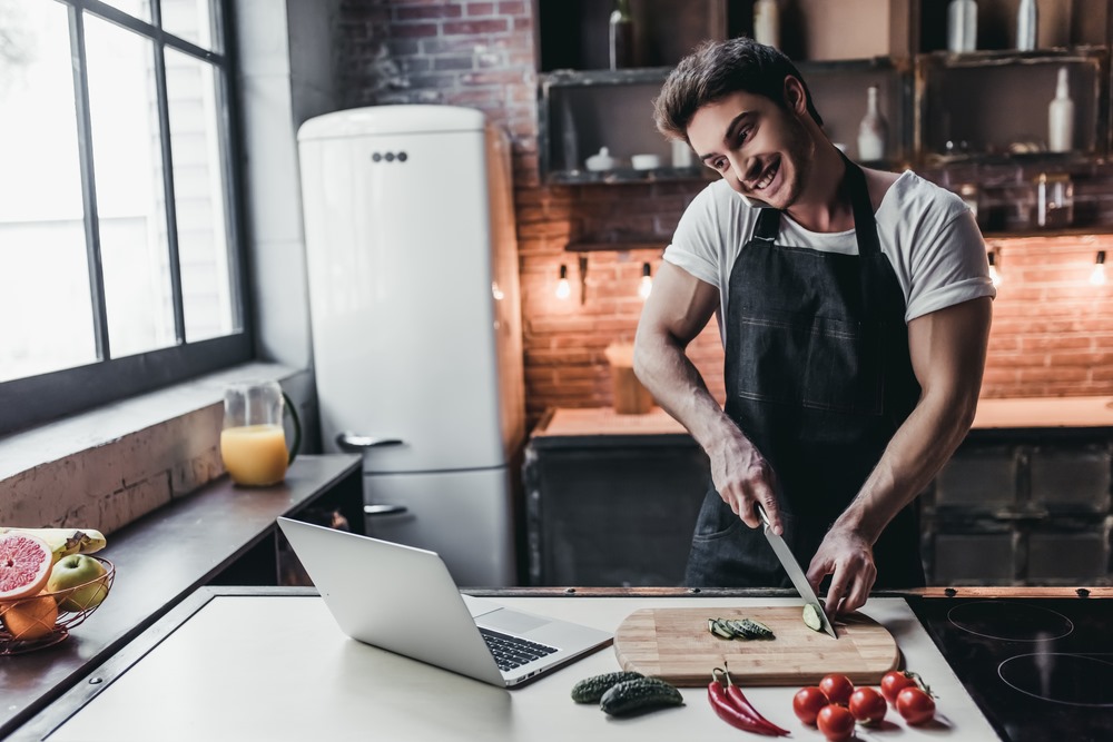 Chef preparing his lunch